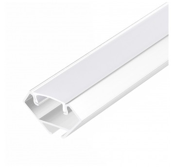 Angular profile N01 white + milky cover 1m Kobi