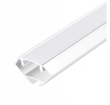 Angular profile N01 white + milky cover 2m Kobi