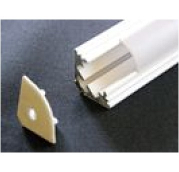 Angular profile P3 coated 2m white