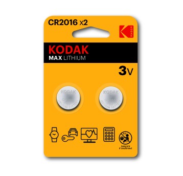 BATERIA KODAK MAX CR2016 2SZT. BLISTER