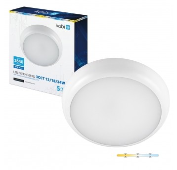 Ceiling lamp LED DEFENDER G2 12-18-24W 3CCT IP65 Kobi Pro