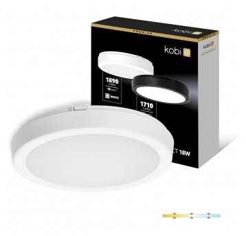 Ceiling lamp LED NAIROS G2 18W 3CCT IP65 white Kobi Premium