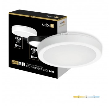 Ceiling lamp LED NAIROS G2 24W 3CCT IP65 white Kobi Premium