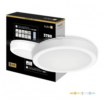 Ceiling lamp LED NAIROS G2 36W 3CCT IP65 white Kobi Premium