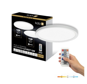 Ceiling lamp LED NIVERA CIRCLE 12W 3CCT LX IP54 white Kobi Premium