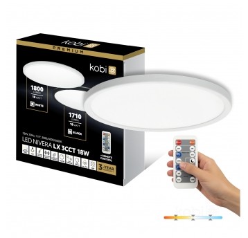 Ceiling lamp LED NIVERA CIRCLE 18W 3CCT LX IP54 white Kobi Premium