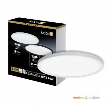 Ceiling lamp LED NIVERA CIRCLE 24W 3CCT IP54 white Kobi Premium