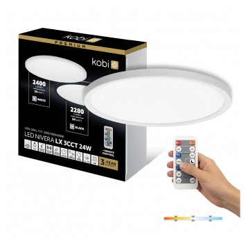 Ceiling lamp LED NIVERA CIRCLE 24W 3CCT LX IP54 white Kobi Premium