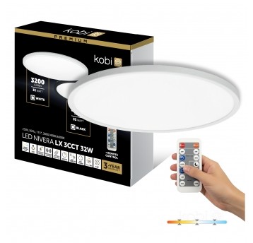 Ceiling lamp LED NIVERA CIRCLE 32W 3CCT LX IP54 white Kobi Premium