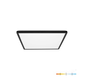 Ceiling lamp LED NIVERA SQUARE 12W 3CCT IP54 black Kobi Premium