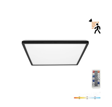 Ceiling lamp LED NIVERA SQUARE 12W 3CCT LX IP54 black Kobi