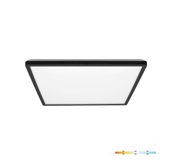 Ceiling lamp LED NIVERA SQUARE 24W 3CCT IP54 black Kobi Premium