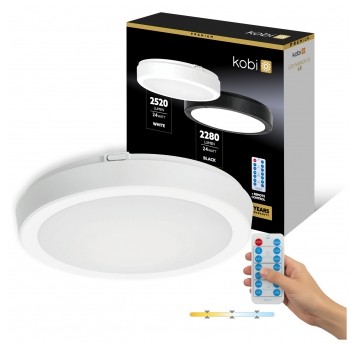 Ceiling lamp with motion sensor LED NAIROS G2 24W 3CCT LX IP65 white Kobi Premium