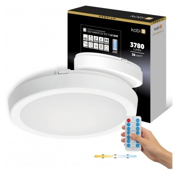 Ceiling lamp with motion sensor LED NAIROS G2 36W 3CCT LX IP65 white Kobi Premium