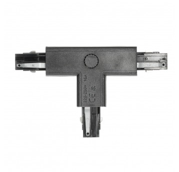 Connector for 3-circuit track T LEFT black Kobi