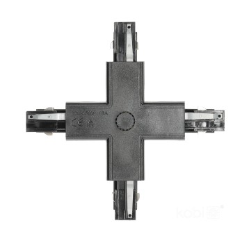 Connector for 3-circuit track X black Kobi