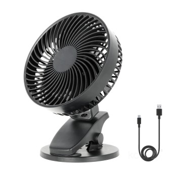 Desk fan VIENTO CLIP black Kobi Windstar
