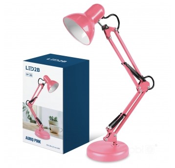 Desk lamp AURIQ 1xE27 pink LED2B