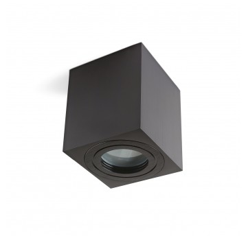 Downlight AQUARIUS 1xGU10 square IP44 black Kobi