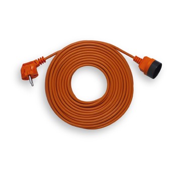 Extension cord 1gn/15m/Bu/1mm orange Elgotech