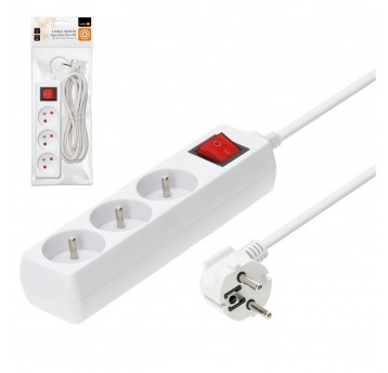 Extension cord KOBI LINEA 3gn/5m/Zu+W white Kobi