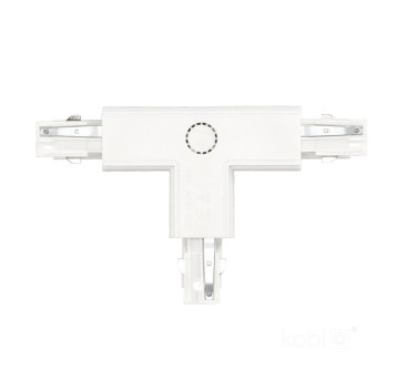 External connector for 3-circuit track T white Kobi