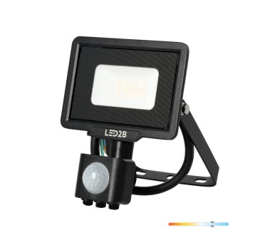 Floodlight with motion sensor LED MHC 10W black 6500K IP65 LED2B