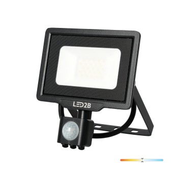 Floodlight with motion sensor LED MHC 20W black 4000K IP65 LED2B