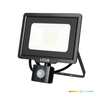 Floodlight with motion sensor LED MHC 30W black 4000K IP65 LED2B