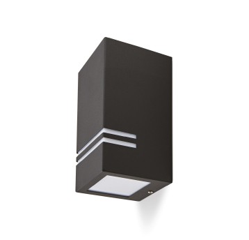 Garden wall lamp QUAZAR 11 1xGU10 IP44 black Kobi
