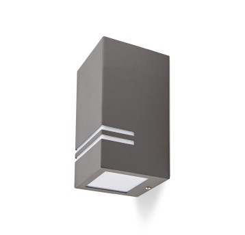 Garden wall lamp QUAZAR 11 1xGU10 IP44 grey Kobi