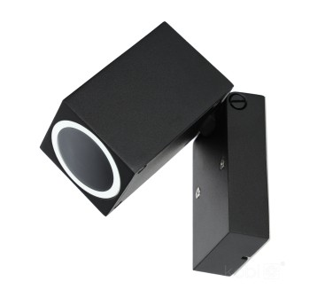 Garden wall lamp QUAZAR 15 1xGU10 IP44 black Kobi