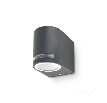 Garden wall lamp QUAZAR 8 1xGU10 IP44 grey Kobi