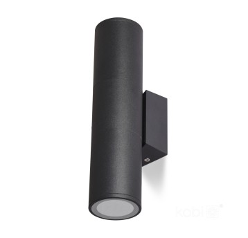 Garden wall lamp QUERK 3 2xGU10 IP54 black LED2B