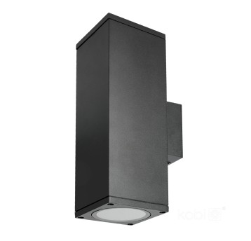Garden wall lamp QUERK 4 2xGU10 IP54 black LED2B