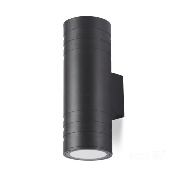 Garden wall lamp QUERK 5 2xGU10 IP54 black LED2B