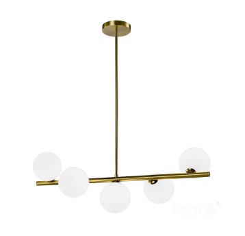 Hanging lamp GLOBE ELEGANCE GOLD S5 5xG9 Kobi Design