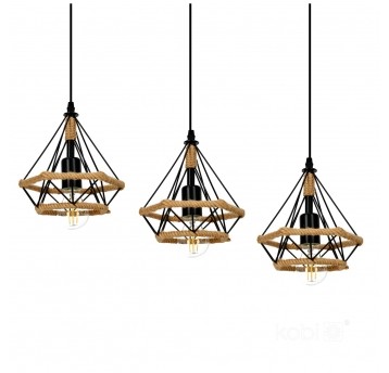 Hanging lamp QUELL BOHO 3xE27 LLS