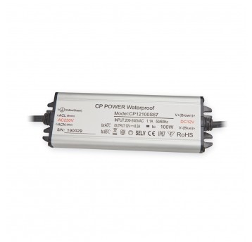 Hermetic LED Power Supply 12V 80W 6,67A IP67
