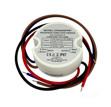 Hermetic LED Power Supply 24V 45W 1,88A IP67