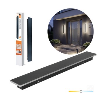Kinkiet ogrodowy LED MIRANA 12W 60cm 4000K IP44 czarny Kobi