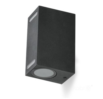 Kinkiet ogrodowy QUERK 7 2xGU10 IP54 czarny LED2B