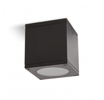 Lampa ogrodowa kwadratowa 1xGU10 IP44 czarna LLS