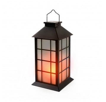 Lampa ogrodowa Solar LED CANDELIO MILKY 1600K IP44 czarna LED2B
