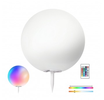 Lampa ogrodowa Solar LED GARDEN BALL 40cm 3000K+RGB Kobi