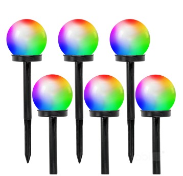 Lampa ogrodowa Solar LED SPHERE 0,12W RGB LED2B 6x