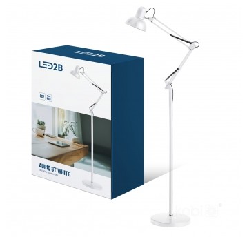 Lampa podłogowa AURIQ ST 1xE27 biała LED2B