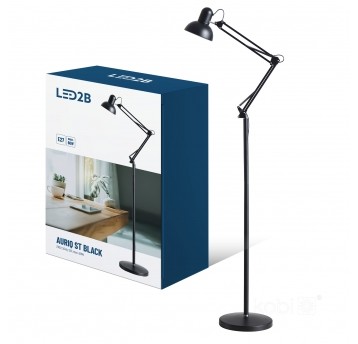 Lampa podłogowa AURIQ ST 1xE27 czarna LED2B