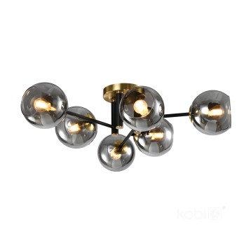 Lampa sufitowa GLOBE ELEGANCE SMOKE S6 6xE14 Kobi Design