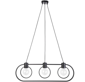 Lampa wisząca FREDO KOŁO 3 czarna